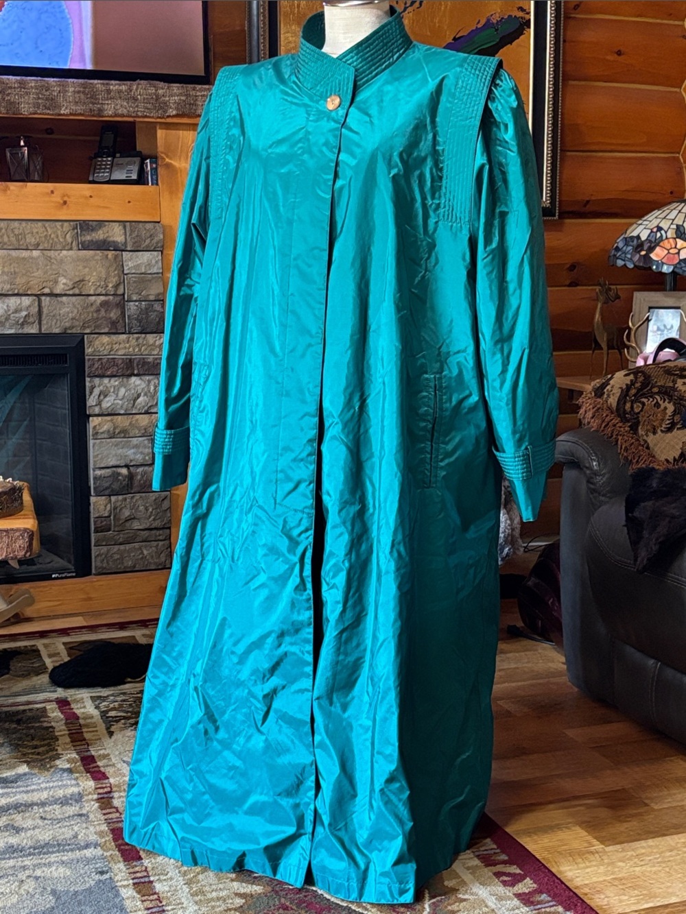 Chiango by Fleet Street Spring Trench Coat Womens Green 22W